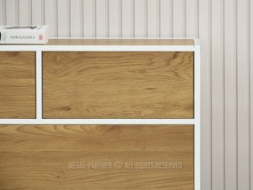 Comodă Soren Kom (stejar + alb). 1110765