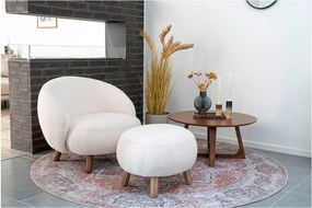 Fotoliu cu taburet crem Savona – House Nordic