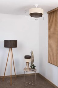 Brilagi - Plafonieră LED stil Boho, 1xE27/15W/230V, Ø 40 cm, crem/maro