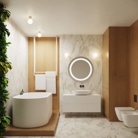 Plafonieră pentru baie Sollux SL.1718 HALO 1xG9/8W/230V IP44 crem