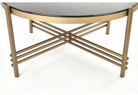 Măsuță de cafea ISMENA 41x80 cm auriu/negru