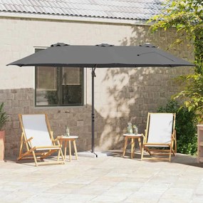 vidaXL Parasol cu braț cantilever pentru grădină Antracit