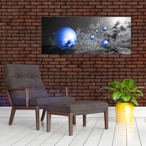 Tabloul bilelor albastru închis (120x50 cm)