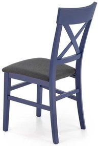 Scaun de bucătărie Rebecca, negru / albastru