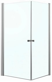 Cabină de duș pătrată MADRID cu ușă batantă, 80x80x185 cm