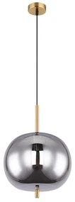 Pendul design modern Blacky I negru mat, alama 30cm