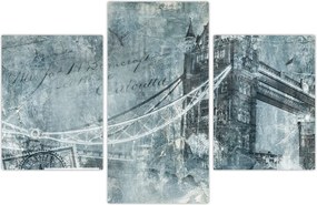 Tablou - Tower Bridge în tonuri reci (90x60 cm)