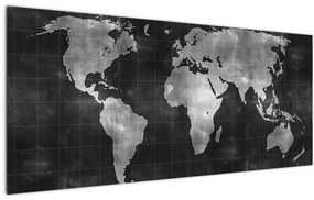 Tablou - Harta lumii (120x50 cm), în 40 de alte dimensiuni noi
