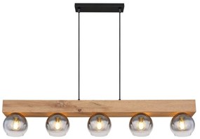 Lustra suspendata design modern Moitas negru, maro