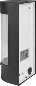 Lampă de perete pentru exterior cu senzor integrat, 1xE27/15W/230V, IP44, neagră