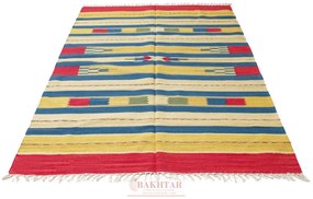 Covor Chilim Indian 170x240 covor kilim modern din bumbac