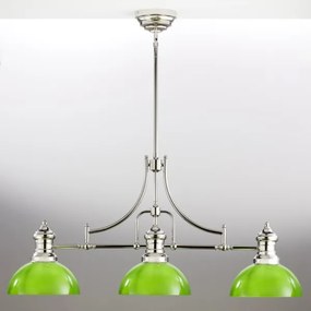 Jupiter 2072 - Lustră pe tijă PLATINO 3xE27/15W/230V verde/crom lucios