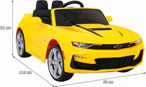 Masinuta Electrica cu acumulator pentru copii NOVOKIDS™ Chevrolet Camaro, Roti din Cauciuc EVA, Max 25 kg , Usi cu deschidere , 3 Viteze, Lungime 119