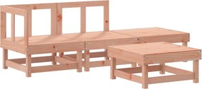 vidaXL Set mobilier relaxare grădină, 4 piese, lemn masiv Douglas