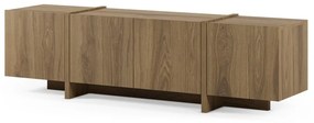 Comodă TV în culoare naturală cu aspect de lemn de stejar 180x55x35 cm Volia – Marckeric