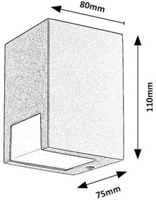 Aplică de exterior Rabalux 77054 CERNON 1xGU10/7W/230V IP44 negru