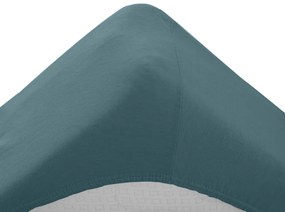 Cearceaf jersey pentru patut copii verde inchis 70 x 140 cm