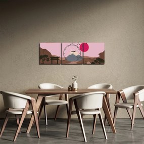 Tablou - Japonia N⁰2 (cu ceas) (90x30 cm)