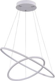 Corp de iluminat 2 cercuri albe din metal cu LED integrat Nola 2