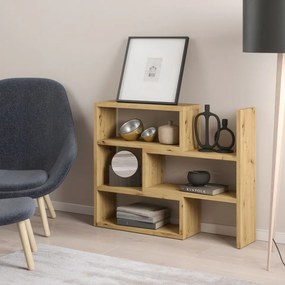 Biblioteca extensibila, 72.5-125x83 cm, Kari, ADRK Furniture (Culoare: Sonoma / Sonoma)