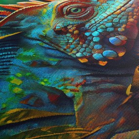 Tablou - Iguana colorată (90x60 cm)