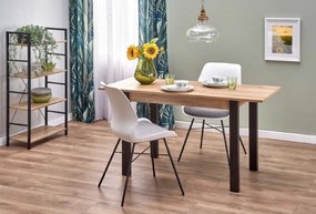 Masa extensibila pentru dining cu blat in decor stejar wotan GOGI 100(135)x60 cm