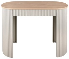 Masă consolă bej din metal 40x100 cm Estriado – Leitmotiv