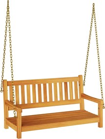 vidaXL Bancă swinging Maro 110 x 56 x 58.5 cm Lemn Solid de Acacia