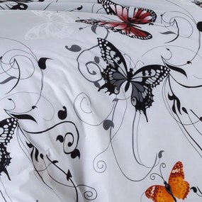 decoDoma Lenjerie de pat din bumbac BUTTERFLY lungime standard