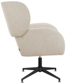 Fotoliu alb wing cu tapițerie din catifea Vanessa – Støraa