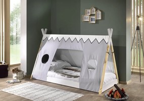Set TIPI format dintr-un Pat copii (90 x 200 cm) și un set textil asortat.