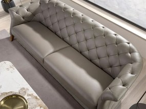 Canapea 3 locuri design LUX Chester Grey Leather