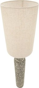 Lampadar negru/crem cu abajur textil (înălțime 145 cm) Nairobi – Mauro Ferretti