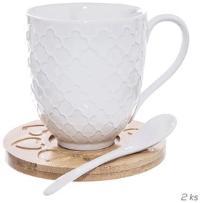 Set de 2 căni de porțelan 370 ml Whiteline - Orion