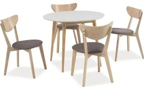 OFERTA Masa de dining alba LARSON 90X90 calitate II