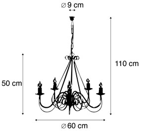Candelabru inteligent alb cu 5 lumini, inclusiv Wifi B35 - Giuseppe