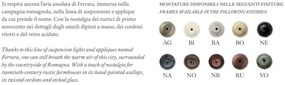 Candelabru design clasic cu decor ceramic realizat manual FERRARA