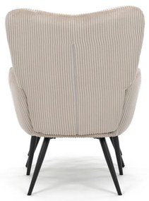 Scaun pentru relaxare cu suport pentru picioare L7285 CRM6, crem