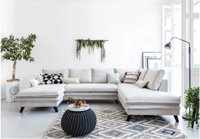 Colțar bej extensibil (cu colț pe partea dreaptă/în formă de "U") Charming Charlie – Miuform