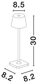 Veioza/Lampa de masa LED portabila exterior IP54 DECK negru