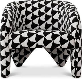 Fotoliu elegant design LUX Toledo, Zenith alb/ negru