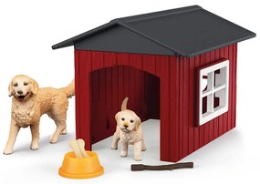 Schleich 42722 Căsuță pentru câine cu GoldenRetriever