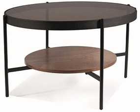 Masa de cafea Prima B chihlimbar transparent/nuc ø74/h43