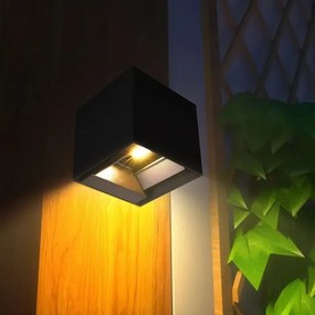Lampă solară de perete cu senzor LED/9W/3,7V 3000/4000/5000K IP65 2600mAh neagră