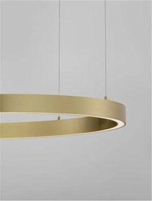 Lustra LED suspendata design circular STING Bronz 100cm