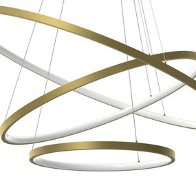 Lustră LED pe cablu HOOP LED/93W/230V d. 80 cm 4000K auriu