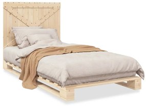 3281569 vidaXL Cadru de pat cu tăblie, 100x200 cm, lemn masiv de pin