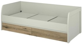Pat de o persoană 90 cm (váľanda) Kodro (cașmir + stejar evoke) (cu somieră) (cu sp. depozitare). 1116939