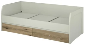 Pat de o persoană 90 cm (váľanda) Kodro (cașmir + stejar evoke) (cu somieră) (cu sp. depozitare). 1116939