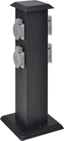 vidaXL Priză de grădină tip "turn" Negru